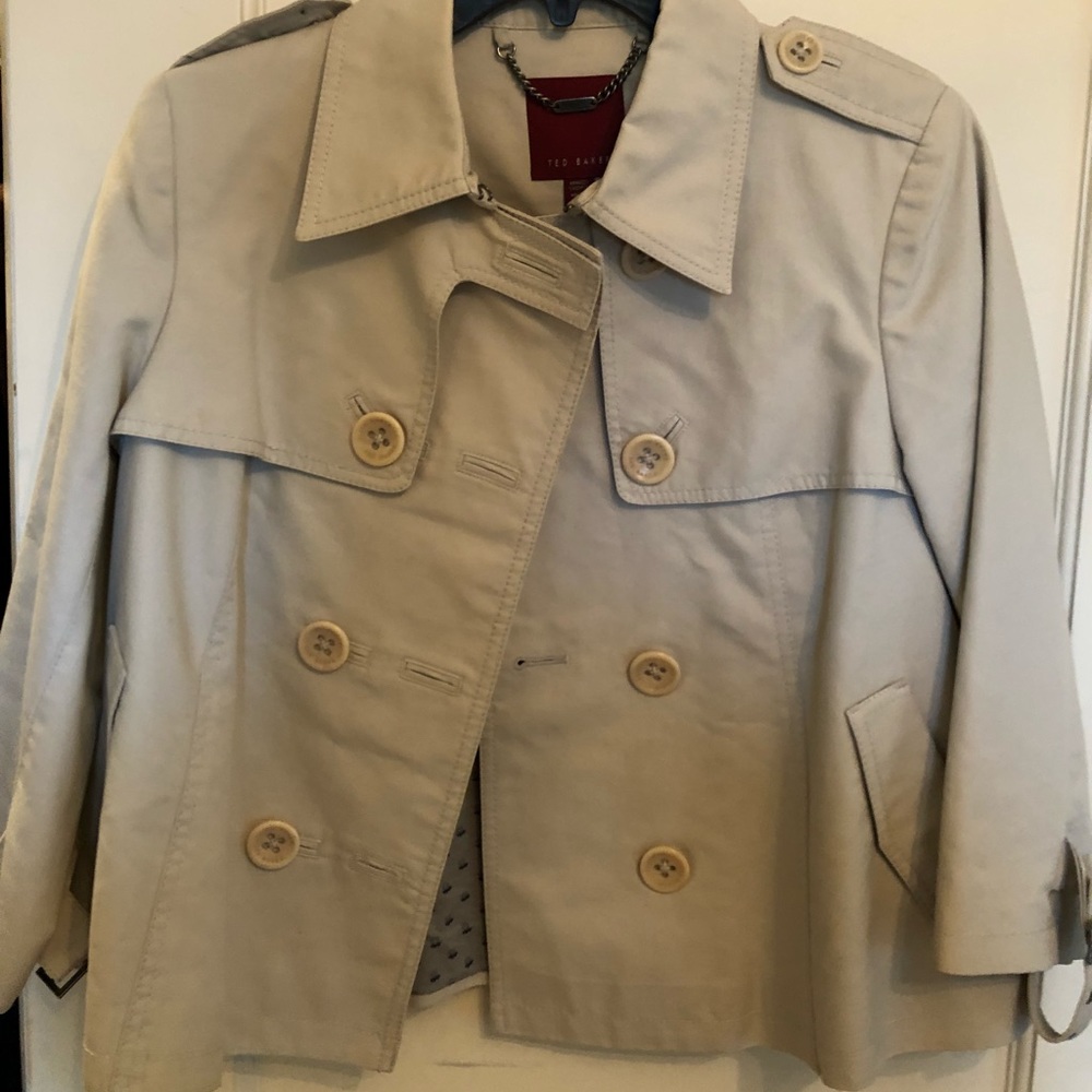 Ted Baker. Cropped aline trench coat.